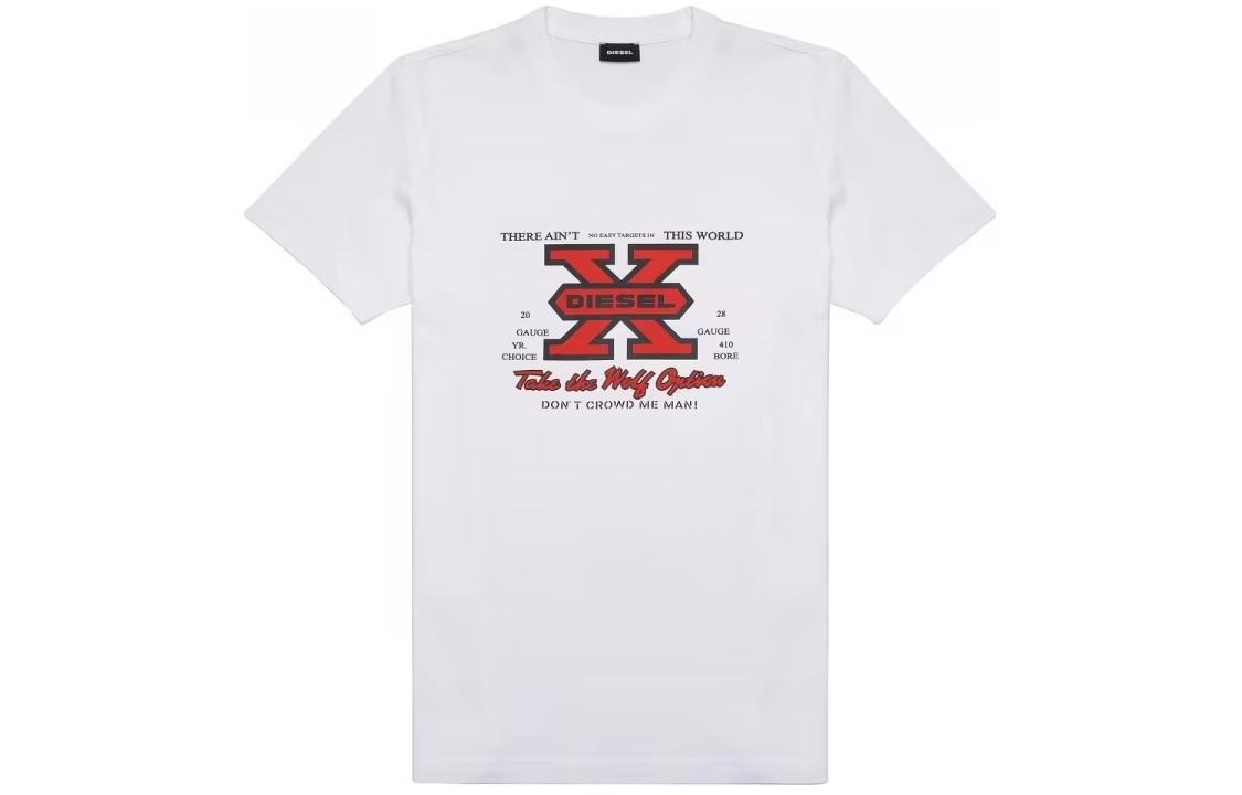 

DIESEL Футболка мужская белая, Белый, DIESEL Футболка мужская белая