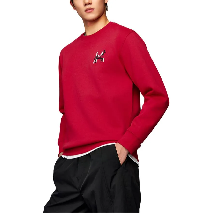 Adidas Толстовка HLA мужская красная с круглым вырезом — фото 4
