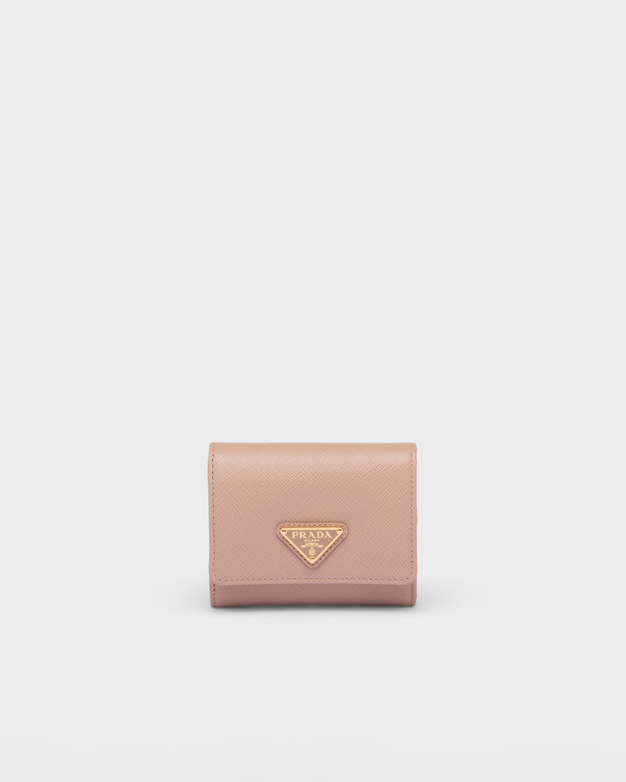 

Маленький кошелек из сафьяновой кожи Prada, бежевый