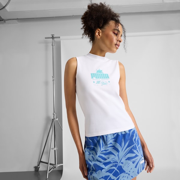 

Женская облегающая майка Palm Resort Puma, белый