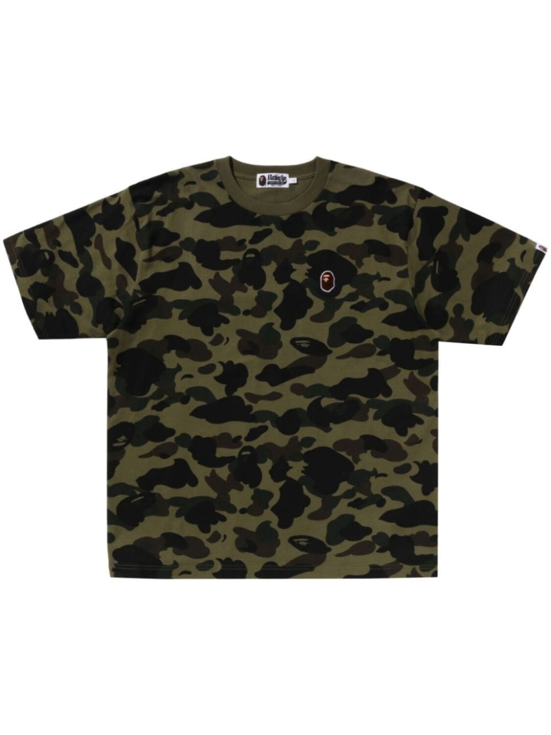 

A BATHING APE футболка с вышитым логотипом, зеленый