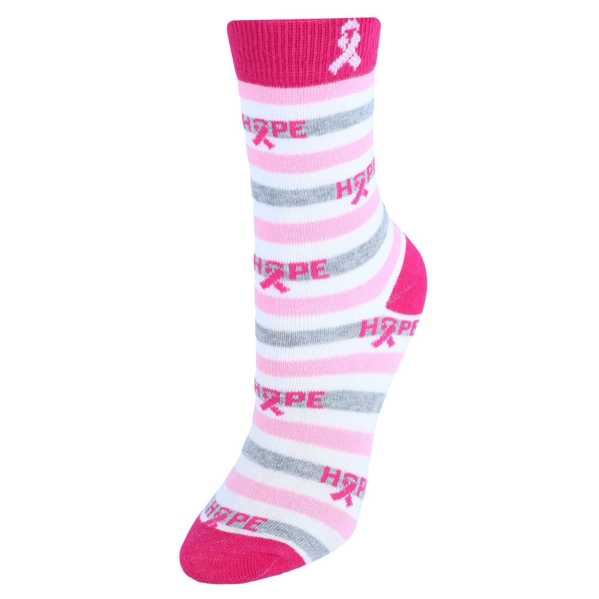 

Носки Hope Novelty для повышения осведомленности о раке груди у женщин CTM, цвет pink stripes