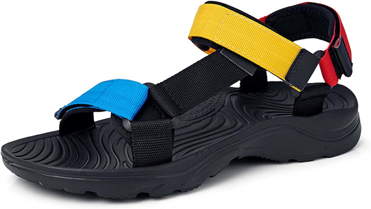 

Летние мужские модные сандалии, удобные, легкие, мягкие, повседневные, простые, износостойкие, амортизирующие, противоскользящие Generic, Tricolor