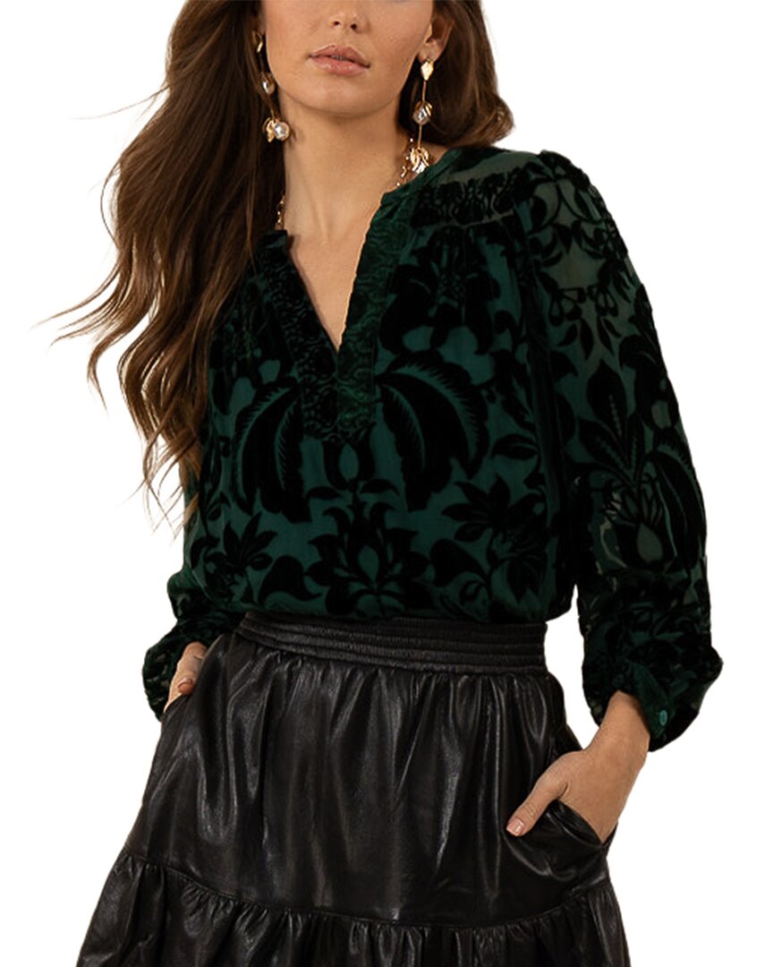 

Hale Bob Danielle топ из смесового шелка, зеленый