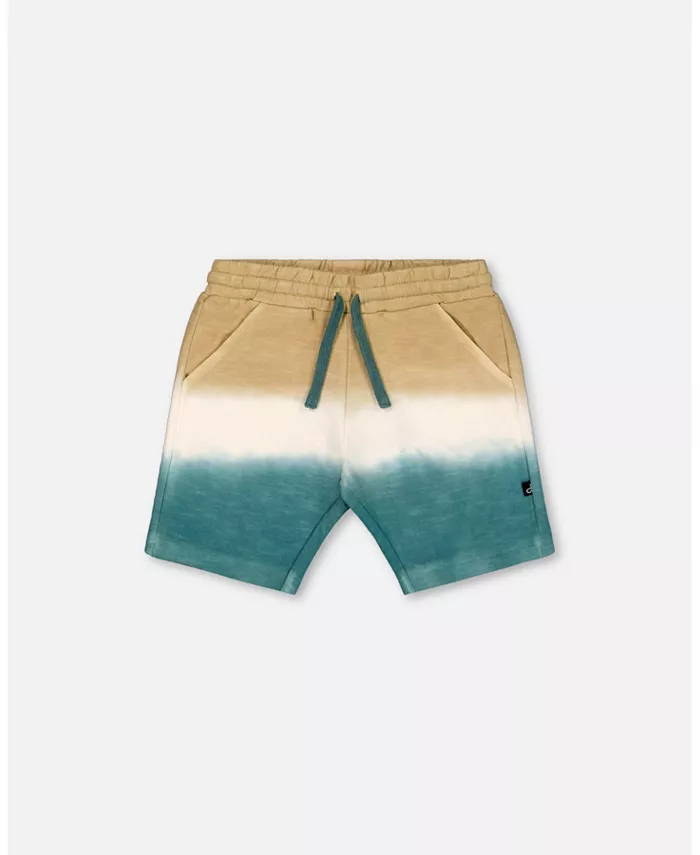 

Шорты Toddler Boys French Terry Short Gradient Beige And Teal - Toddler|Child Deux par Deux, коричневый/бежевый