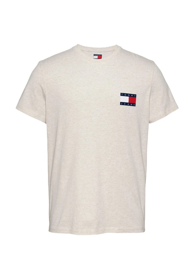 

Хлопковая футболка Tommy Jeans, цвет ae3 oat marl htr
