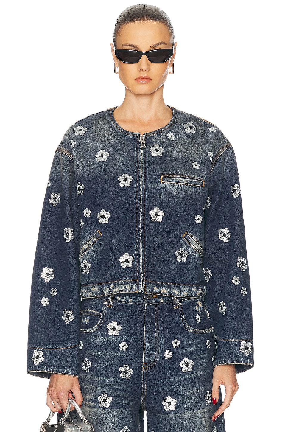

Короткий жакет с пайетками Daisy Marc Jacobs, Vintage Indigo