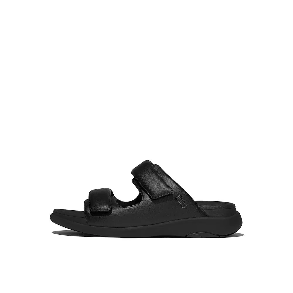 Мужские чёрные слайды с регулируемым ремешком от Fitflop — фото 2