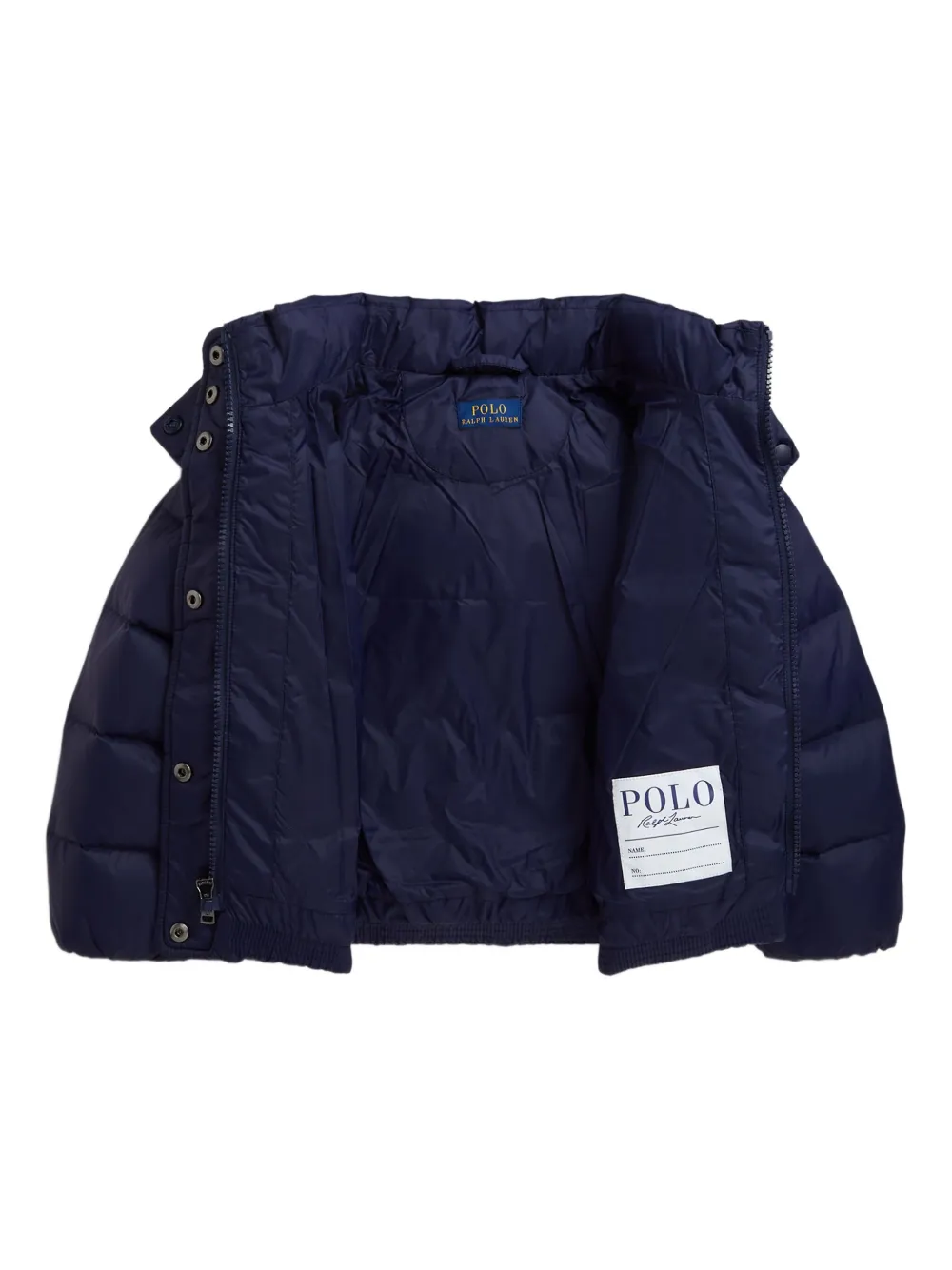 

Стеганый пуховик с капюшоном POLO RALPH LAUREN KIDS, синий