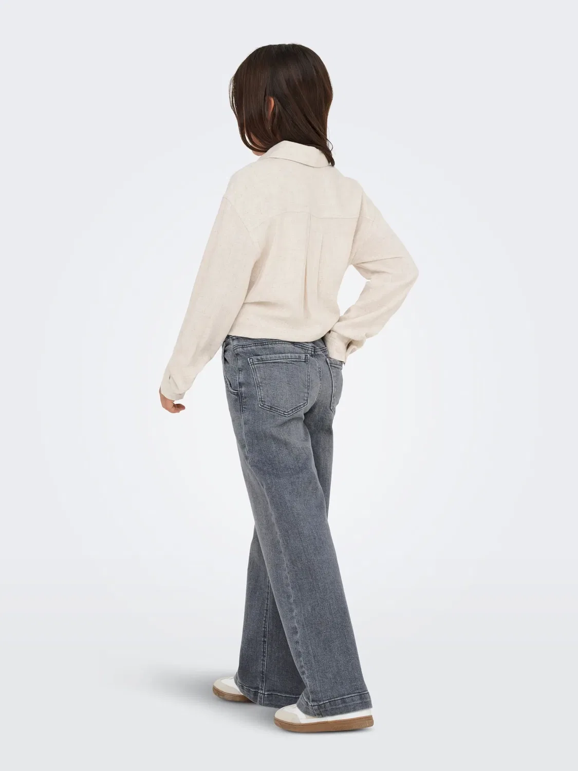 Джинсы с широкой штаниной KIDS ONLY, medium grey denim — фото 4