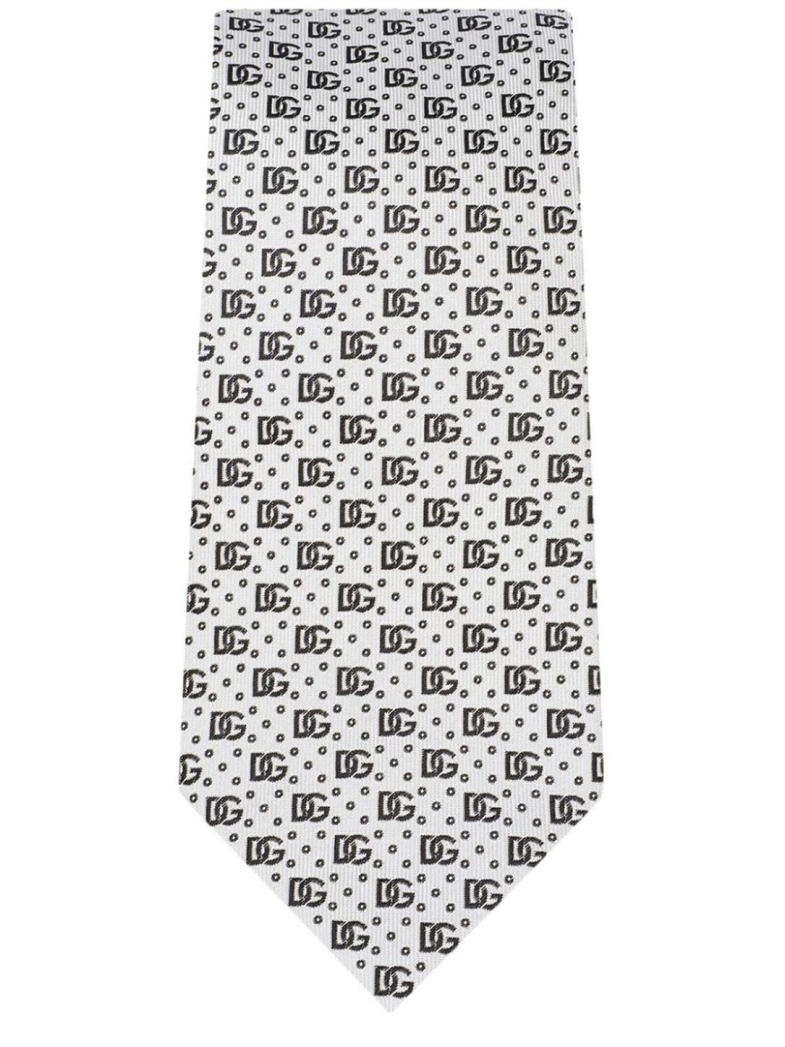 

Dolce & Gabbana шелковый галстук с жаккардовым логотипом, серый