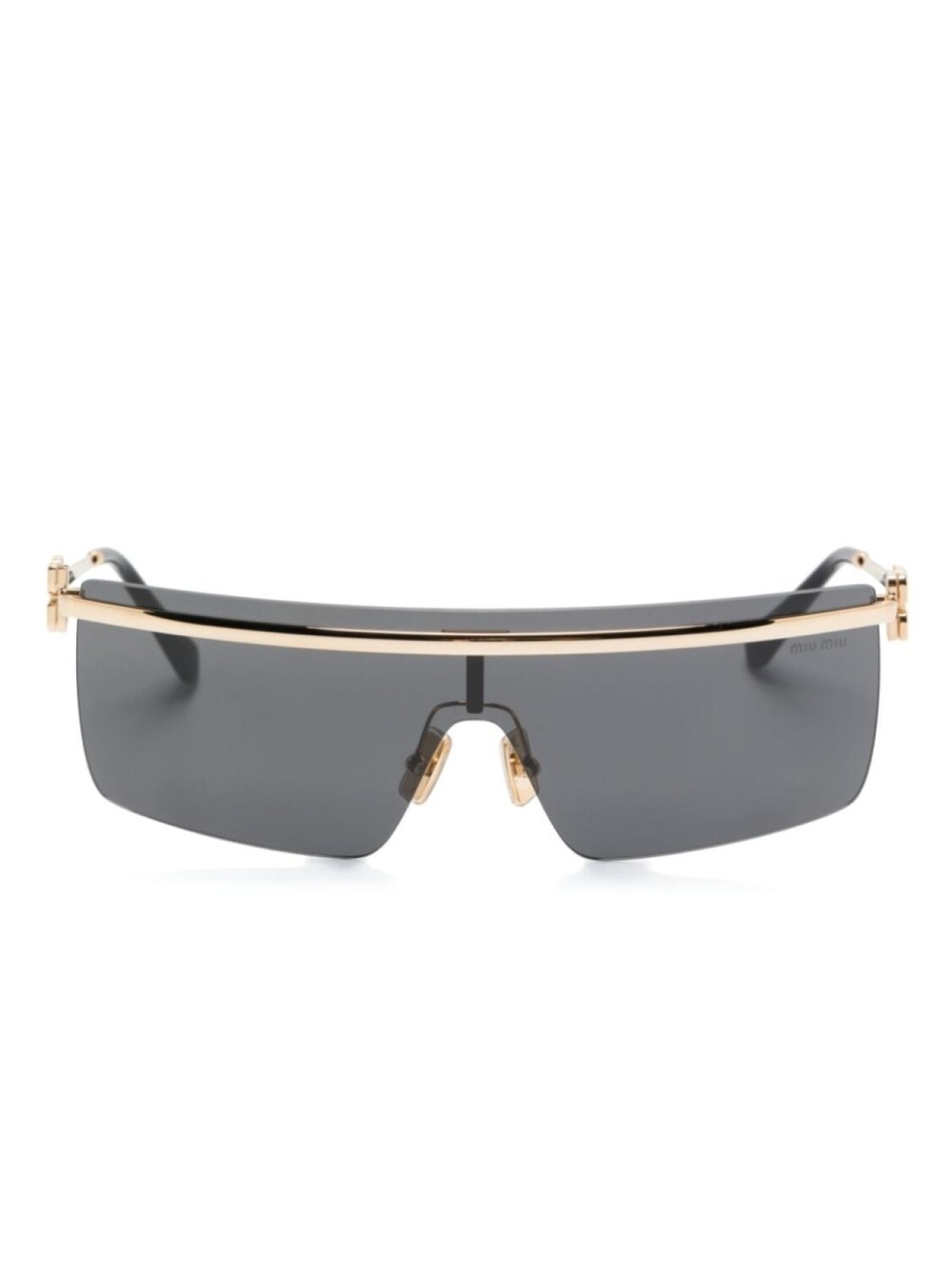 

Маска-оправа Солнцезащитные очки Miu Miu Eyewear, золотистый