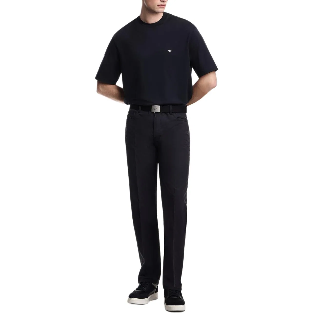 Повседневные брюки прямого кроя Emporio Armani Marine Blue — фото 3