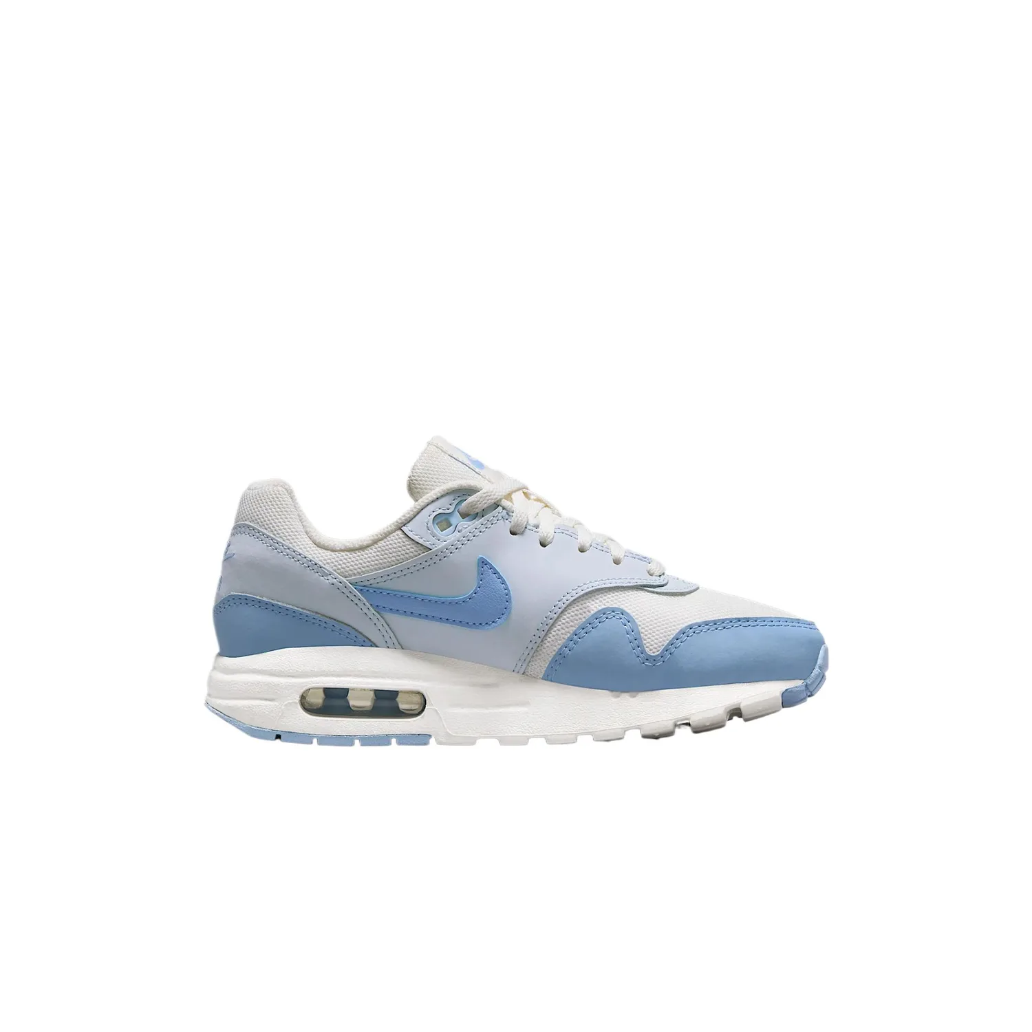 Nike Air Max 1 Leather, Textile Abrasion Resistant Breathable детские кроссовки для бега Mind Blue — фото 3