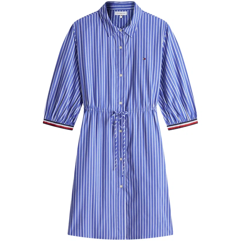 Платье короткий рукав с лацканами Tommy Hilfiger темно-синее — фото 3
