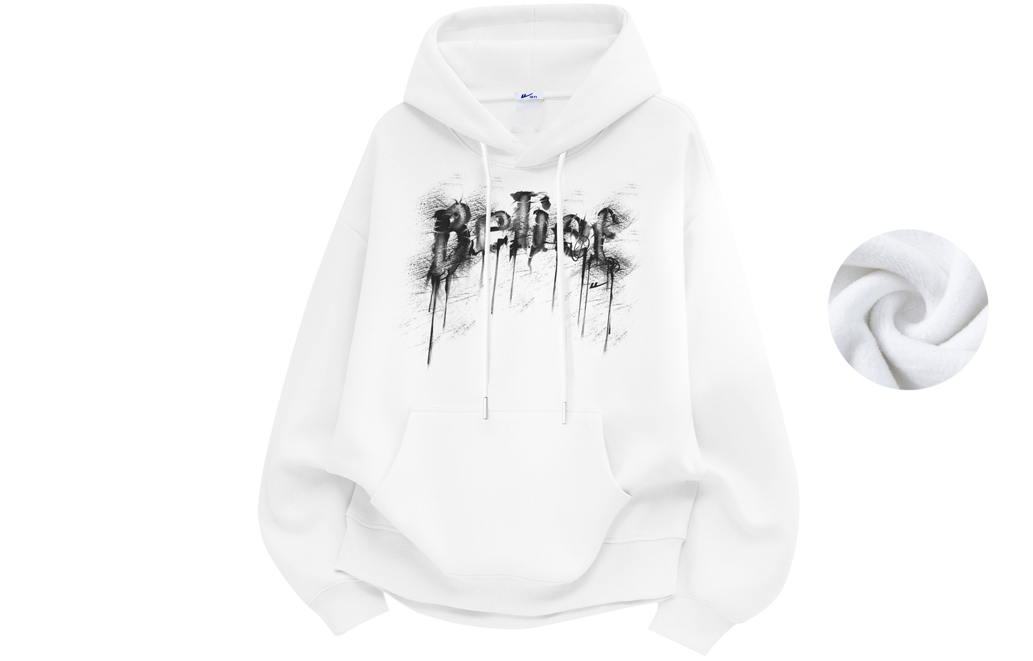 

Толстовка Unisex Hooded Moderate Heavyweight WARRIOR, белый[thickened and fleece-lined]