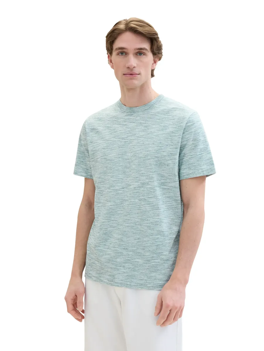 

Футболка TOM TAILOR в крапинку, цвет Meadow Teal Streaky Melange