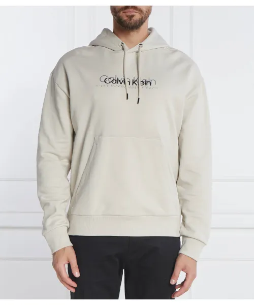 

Толстовка с логотипом Double Flock Regular fit Calvin Klein, бежевый