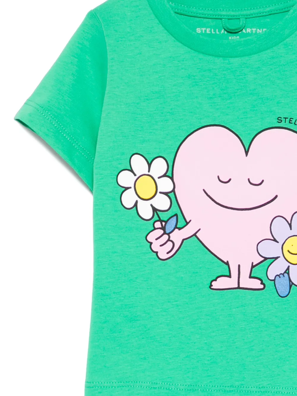 Футболка с графическим принтом Stella McCartney Kids, зеленый — фото 3