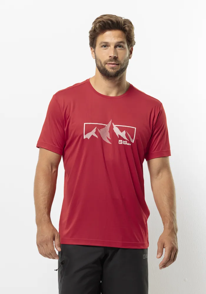 

Футболка Jack Wolfskin "PEAK GRAPHIC T M", цвет Red-Glow