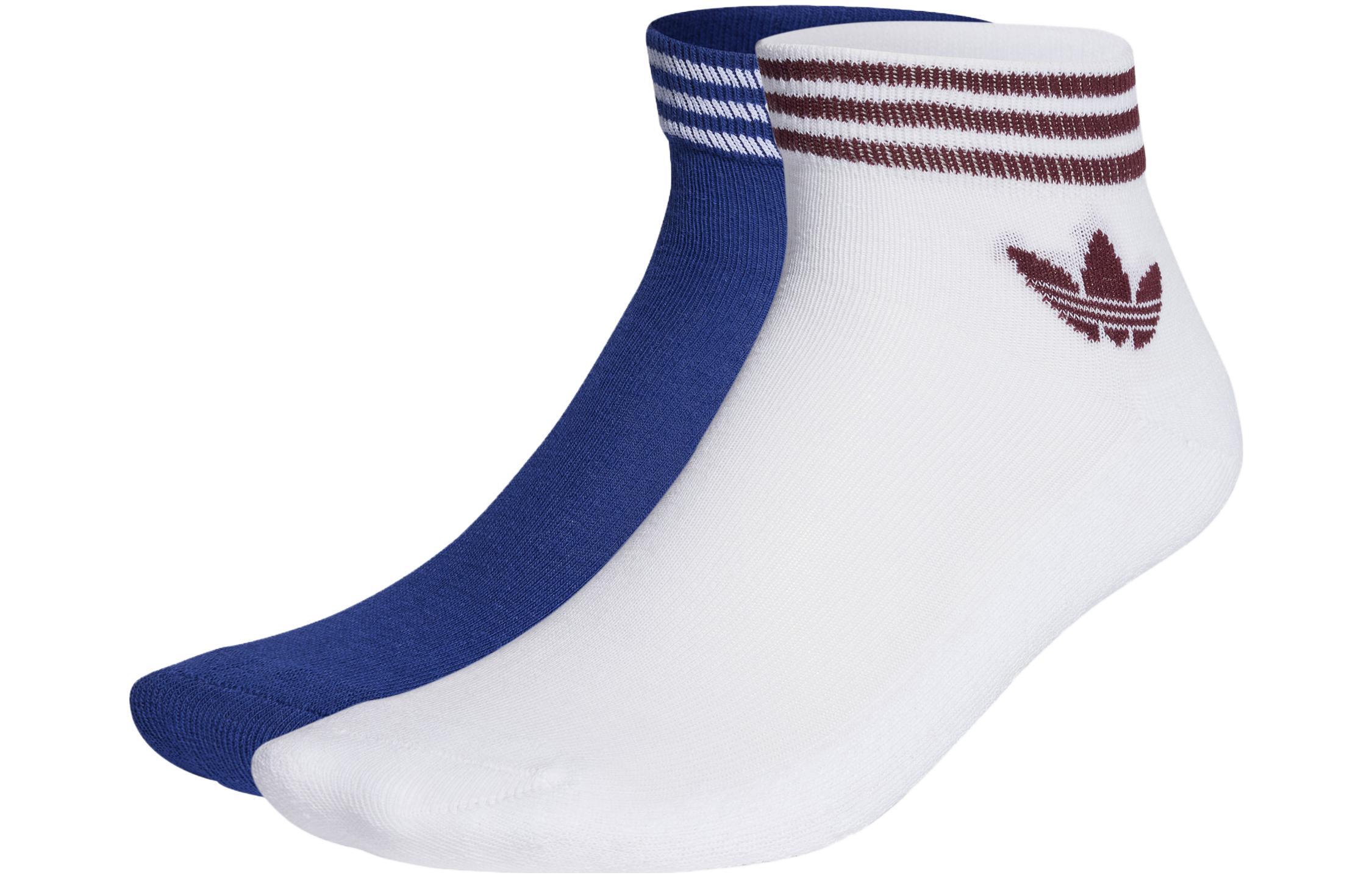 

Носки до щиколотки Unisex 2 шт Adidas Originals, 2 пары (Белый+Синий)