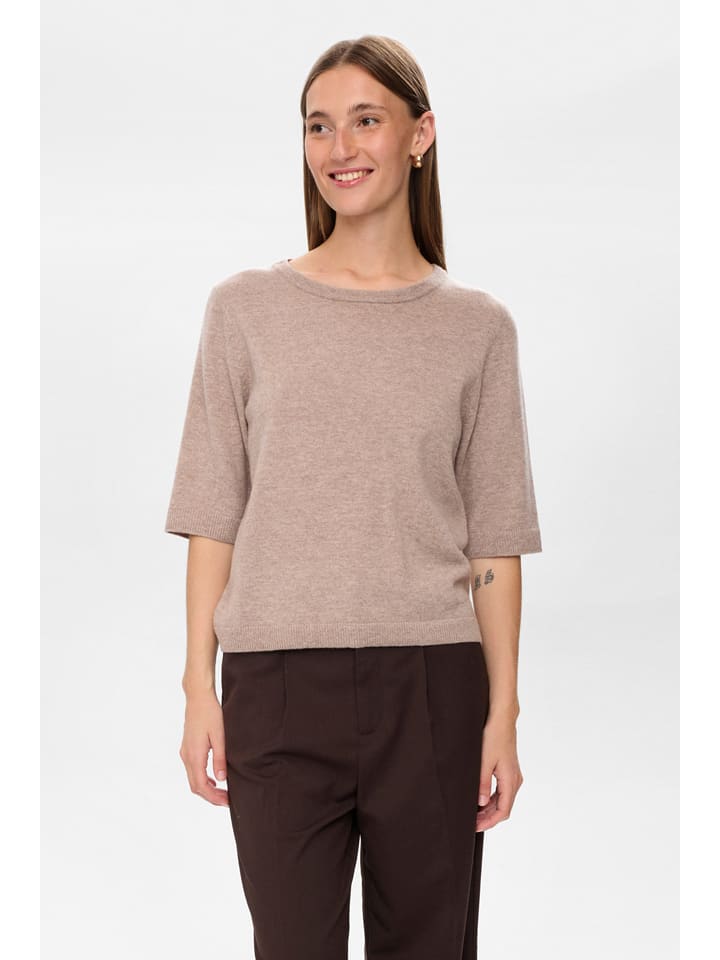 

NÜMPH Шерстяной свитер "Nukally" светло-коричневого цвета