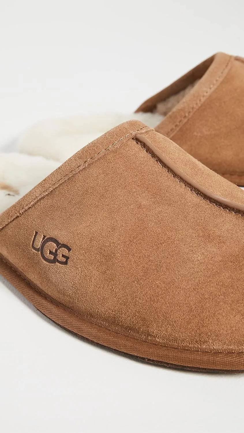 Мужские домашние тапочки UGG Scuff (Scuff) - каштановый цвет, размер: 42 EU, каштановый — фото 3