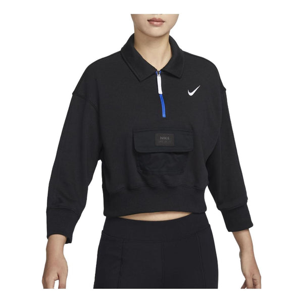 

Куртка (WMNS) Nike Sportswear City Utility French Terry Polo Jacket 'Black', черный