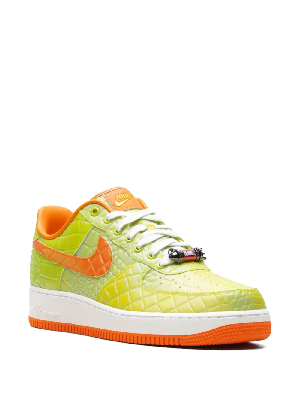 Низкие кроссовки Air Force 1 с рисунком рептилии Nike, зеленый — фото 2
