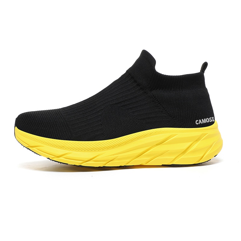 

CAMOSI Низкие повседневные кроссовки унисекс черно-желтые, цвет Black Yellow