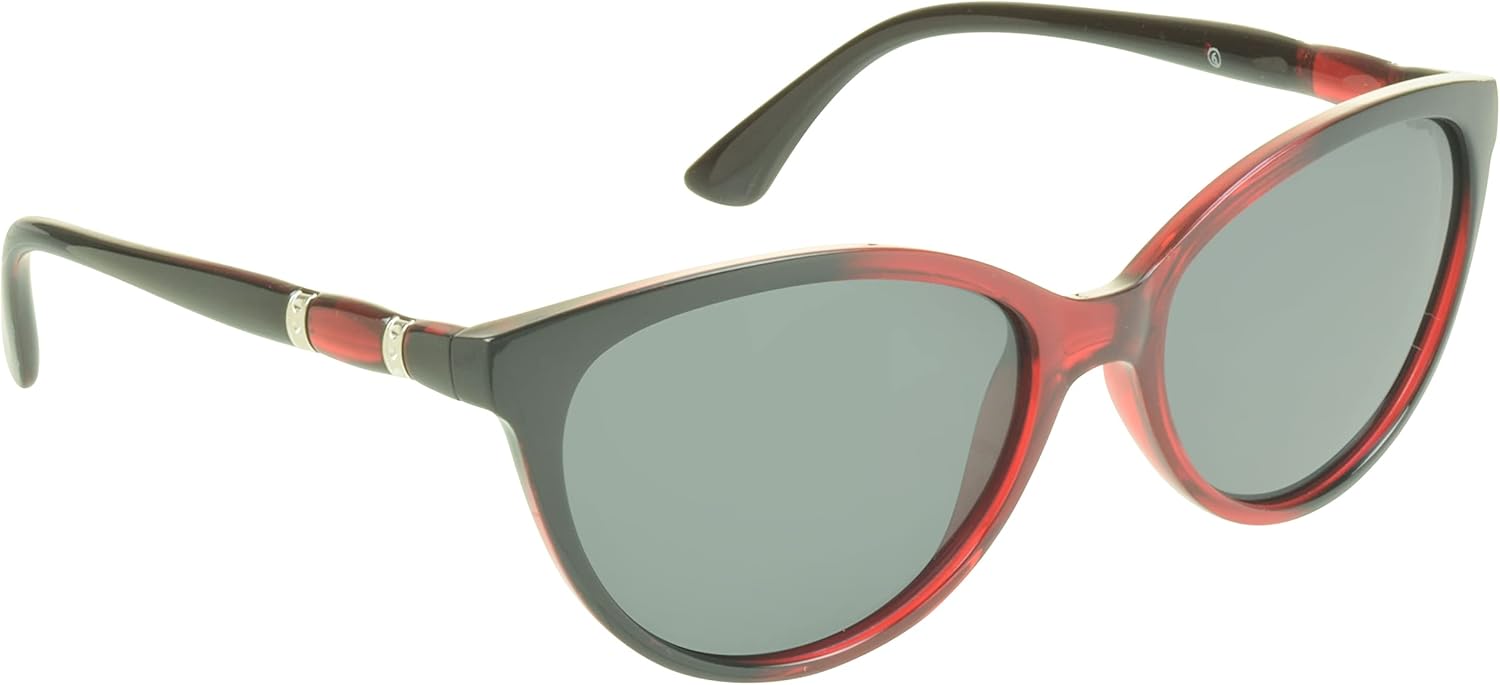 

Женские поляризованные солнцезащитные очки proSPORT с антибликовым покрытием, квадратной оправой, увеличенного размера, "кошачий глаз", классической оправой, Aloha Black Red Silver W/ Smoke - Small to Medium