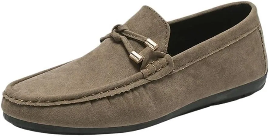 Лоферы замшевые, Men’s Suede Loafers, коричневый DHFIRUFSHLO