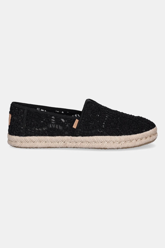 Эспадрильи с кружевной вязкой Toms, черный — фото 2