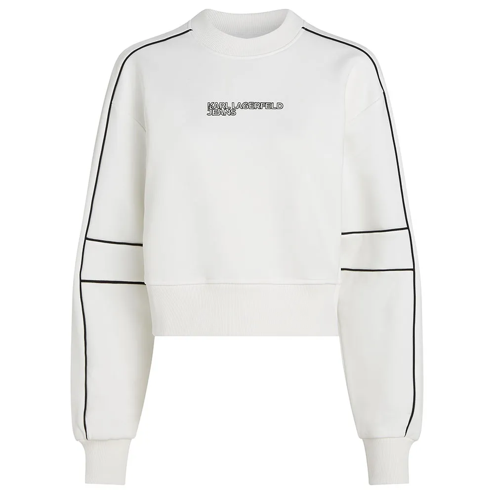 

Толстовка Karl Lagerfeld Relaxed Crop Piping, белый