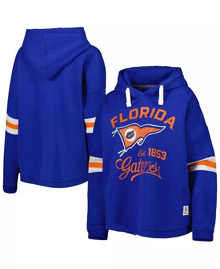 

Женская толстовка с капюшоном Royal Distressed Florida Gators Super Pennant Pressbox