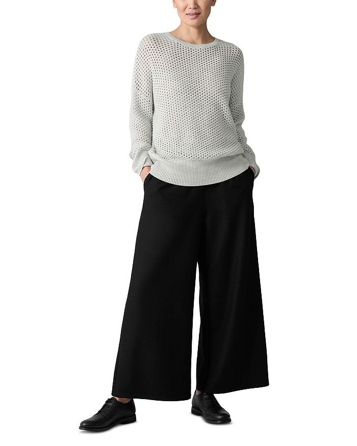 

Шерстяной свитер с круглым вырезом Eileen Fisher, белый