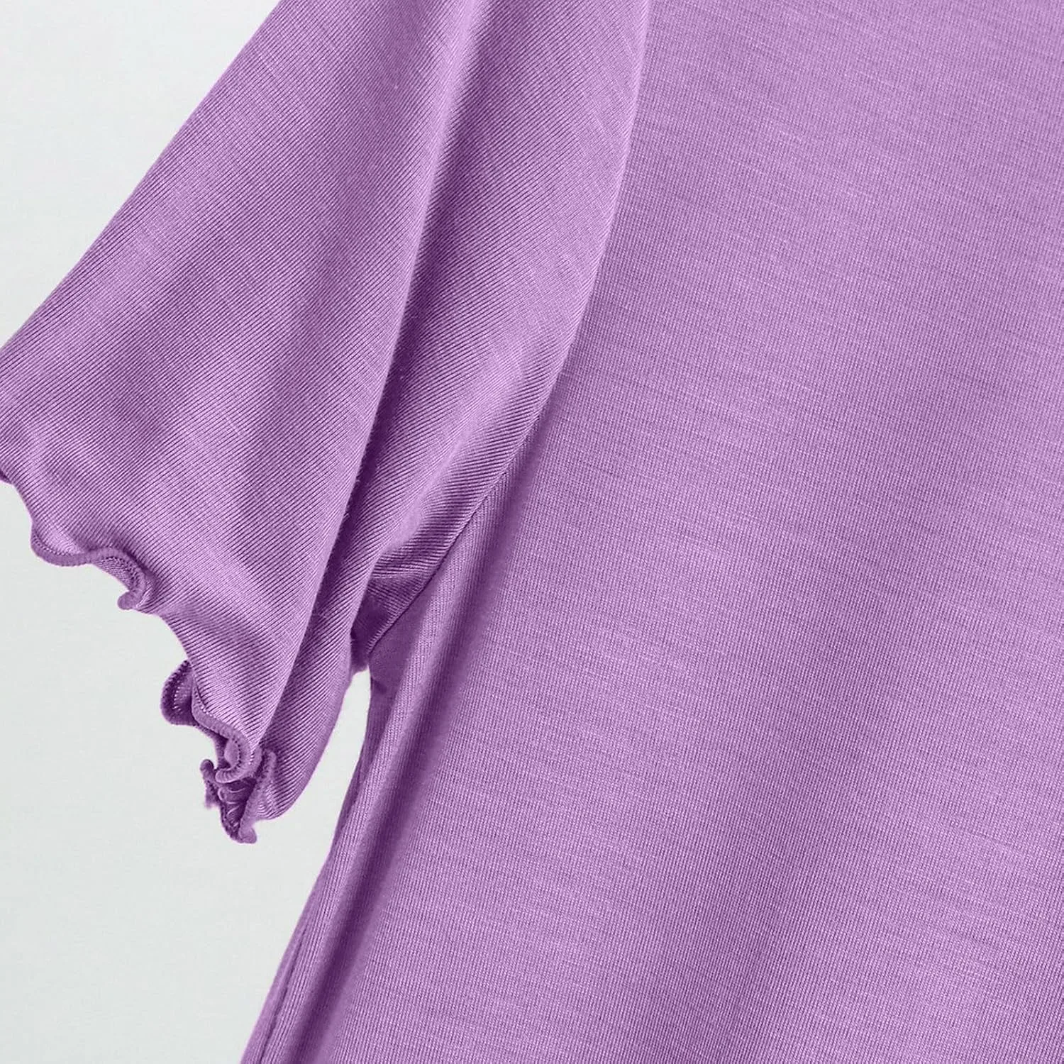 Летний топ Women Modal с коротким рукавом и круглым вырезом, мягкий и легкий, Plus Size — фото 2