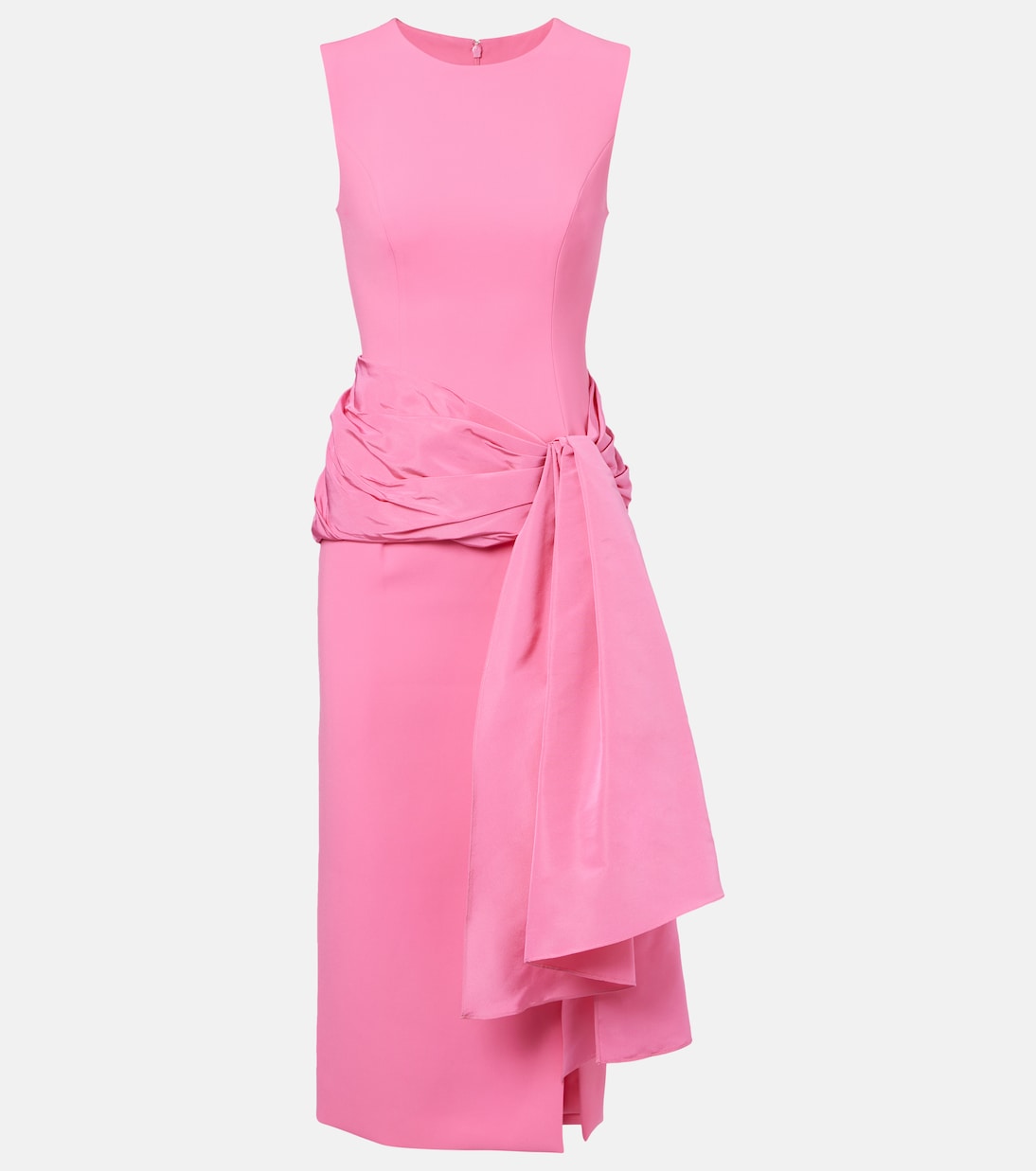 

Коктейльное платье из крепа с шелковой отделкой Carolina Herrera, Happy Pink