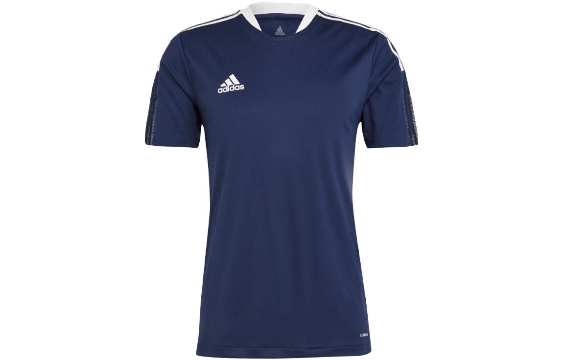 

Футбольная майка мужская темно-синяя Adidas, темно-синий