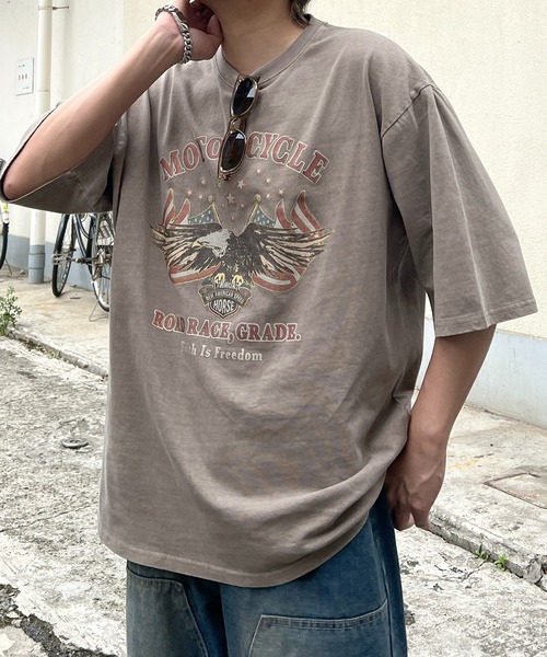 

Confirm Футболка унисекс в стиле ретро с винтажным принтом, пигментная обработка, американский casual, бежевый