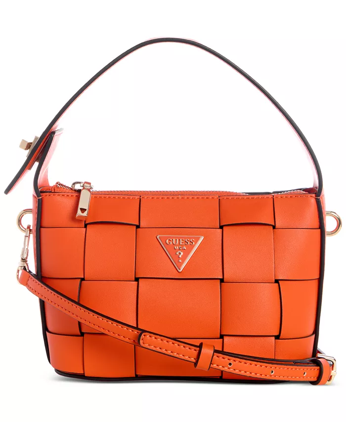 

Сумка-хобо Maylee Mini Woven GUESS, оранжевый