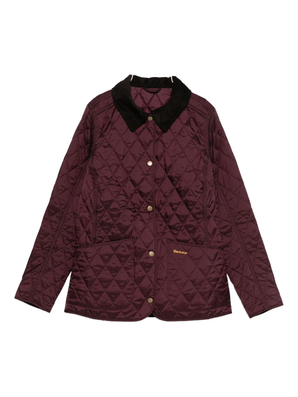 

Стеганая куртка с вельветовым воротником Barbour, красный