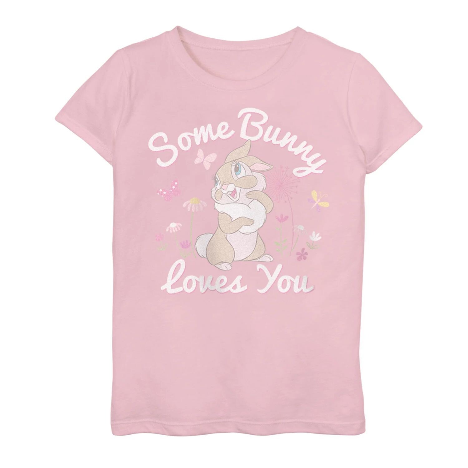 

Футболка с рисунком Disney Bambi Some Bunny Loves You для девочек 7–16 лет Disney