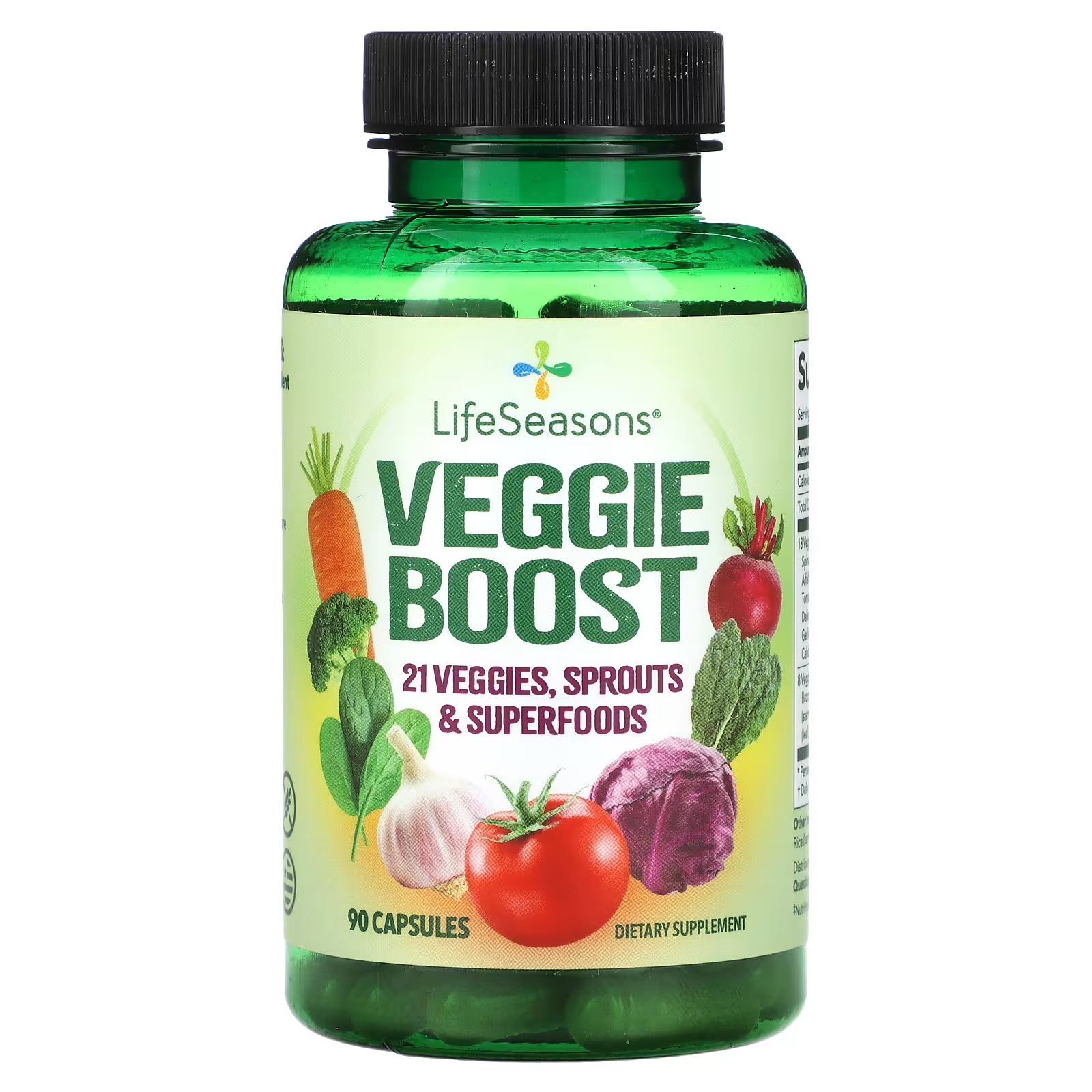 

Добавка LifeSeasons Veggie Boost без глютена, 90 капсул