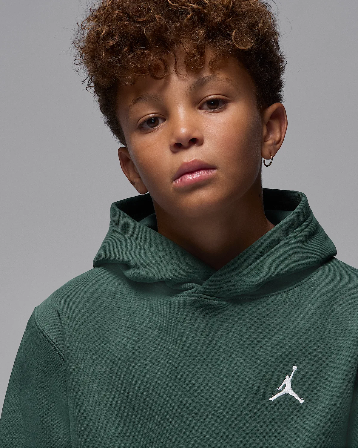 Детская толстовка Jordan Brooklyn Fleece, Midnight Green — фото 3