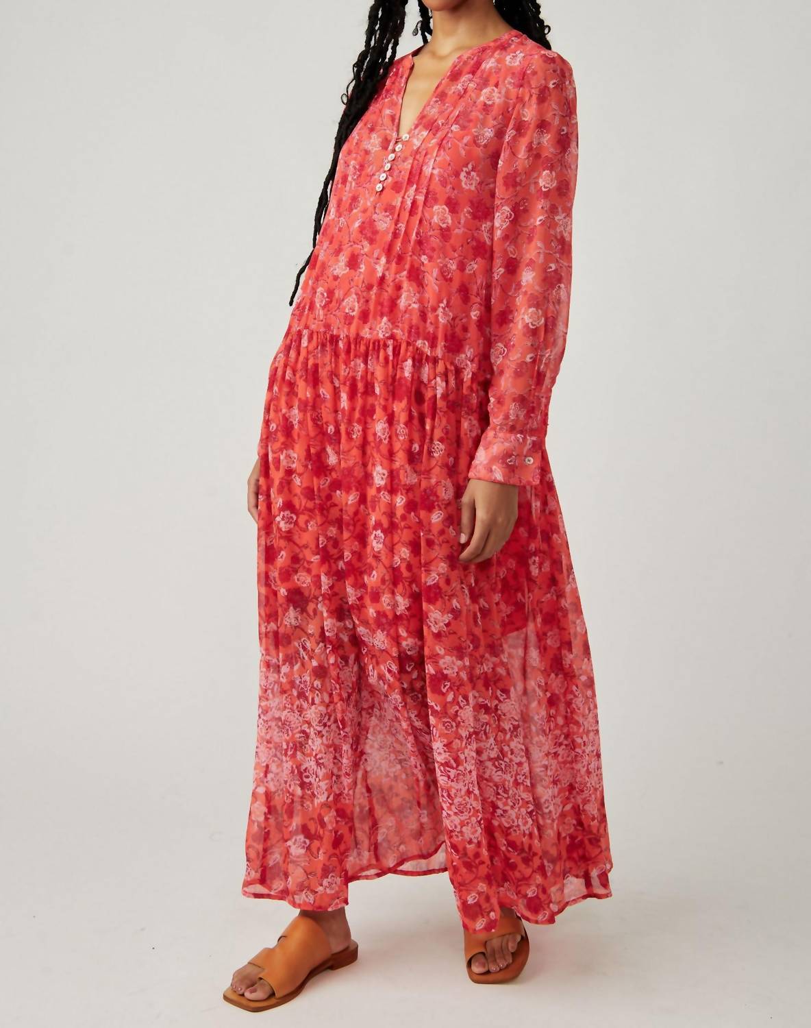 

See It Through Платье в Коралловом Комбинированном Цвете Free People