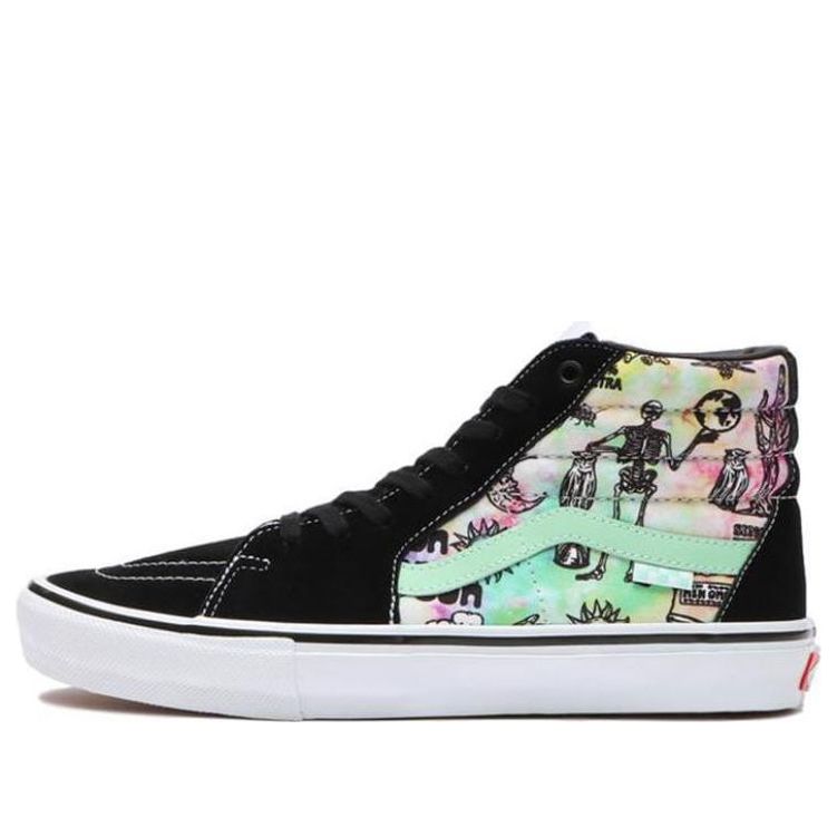 

Кеды Vans Shroom Doom Skate Sk8-hi BLACKWHITEYELLOWPINKGREEN