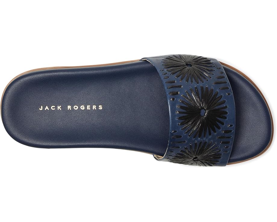 Сандалии Jack Rogers Somerset Slide - Nappa/Raffia, цвет Midnite/Black — фото 2