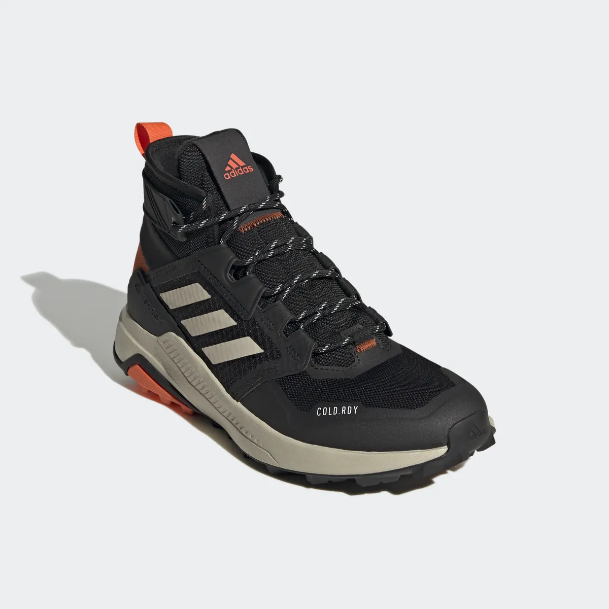 

Кроссовки adidas TERREX "TERREX TRAIL MAKER MID COLD.RDY", цвет Core Black / Wonder Beige / Semi Impact Orange