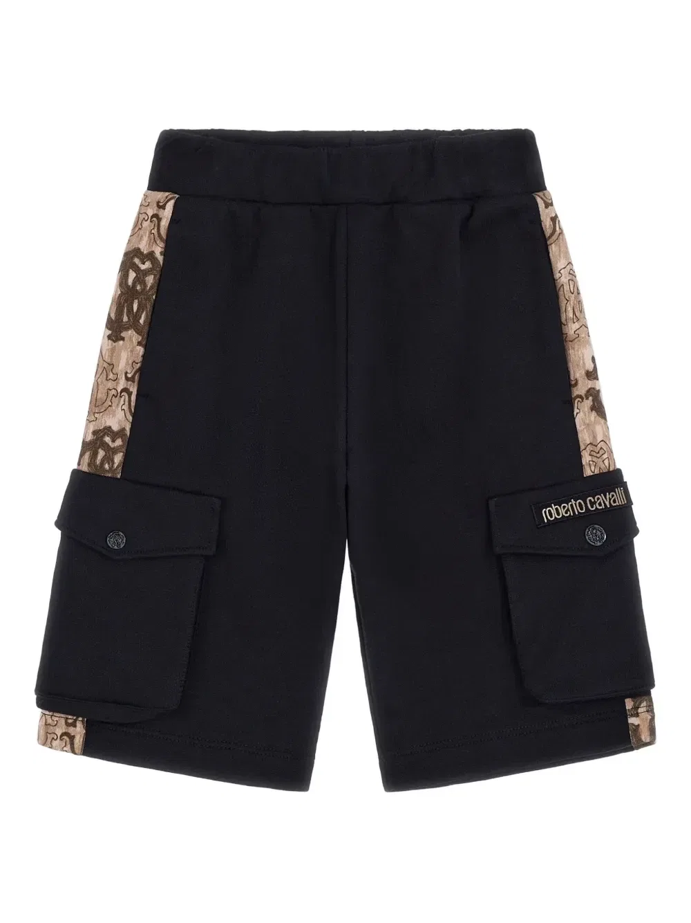 Шорты с логотипом Roberto Cavalli Junior, черный